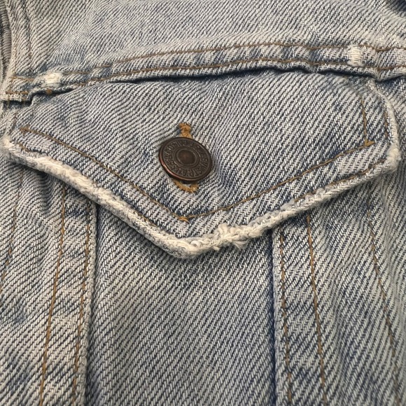 Levi's | Vintage 70517 Trucker Light Wash Denim Vest Small 90s Classic Western - Picture 10 of 10